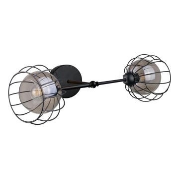 Настінний світильник SOLO BLACK 2xE27/60W/230V