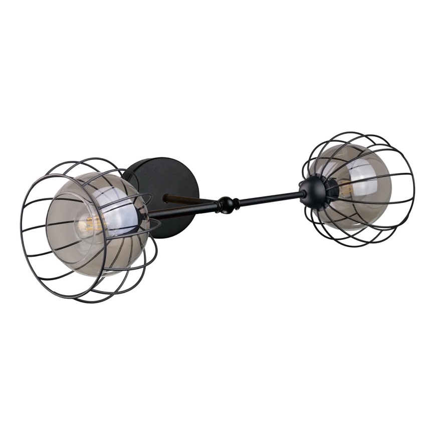 Настінний світильник SOLO BLACK 2xE27/60W/230V