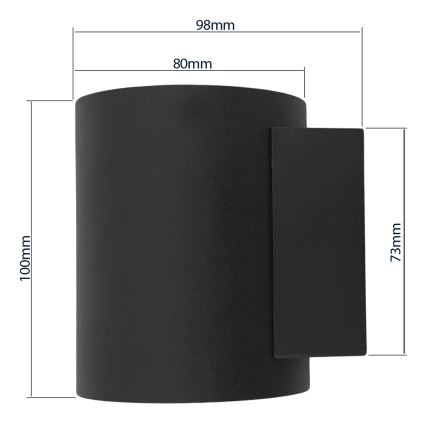 Настінний світильник SQUALLA TUBA 1xG9/50W/230V чорний/золотий