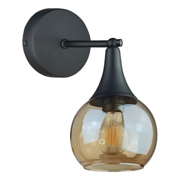 Настінний світильник STAR 1xE27/60W/230V чорний/димчастий бежевий