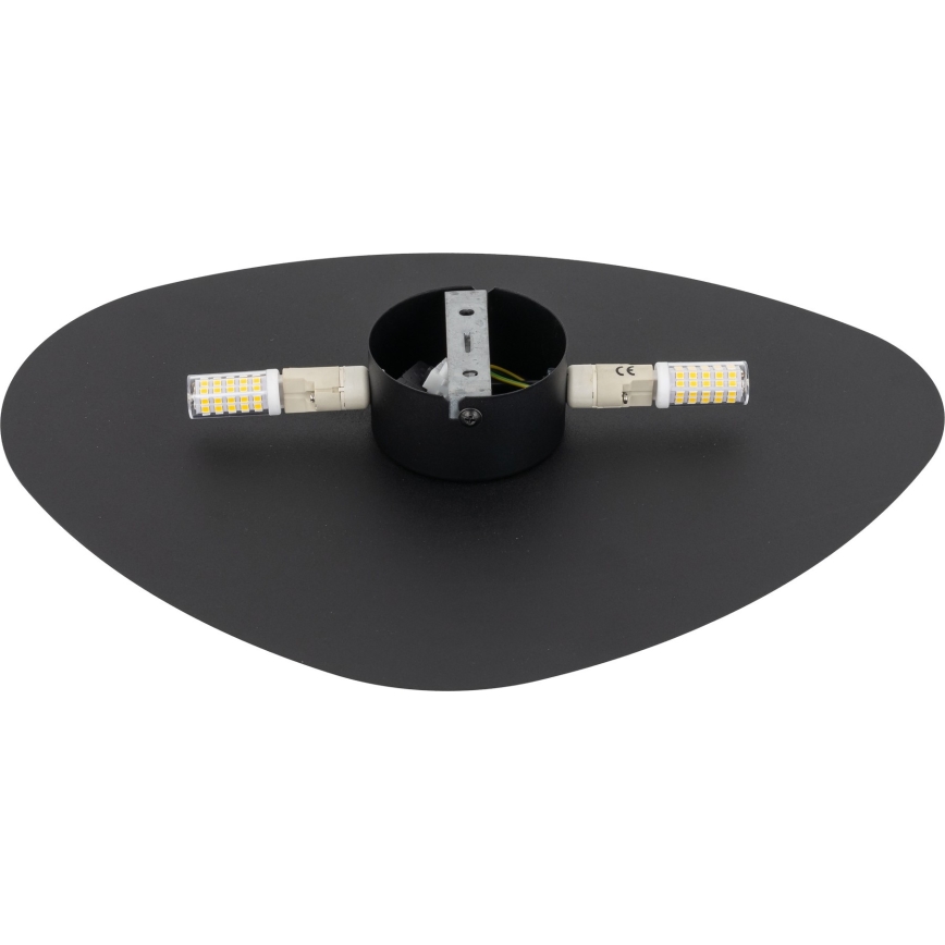 Настінний світильник STONE 2xG9/8W/230V 30x39 см чорний