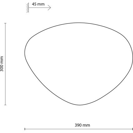 Настінний світильник STONE 2xG9/8W/230V 30x39 см чорний