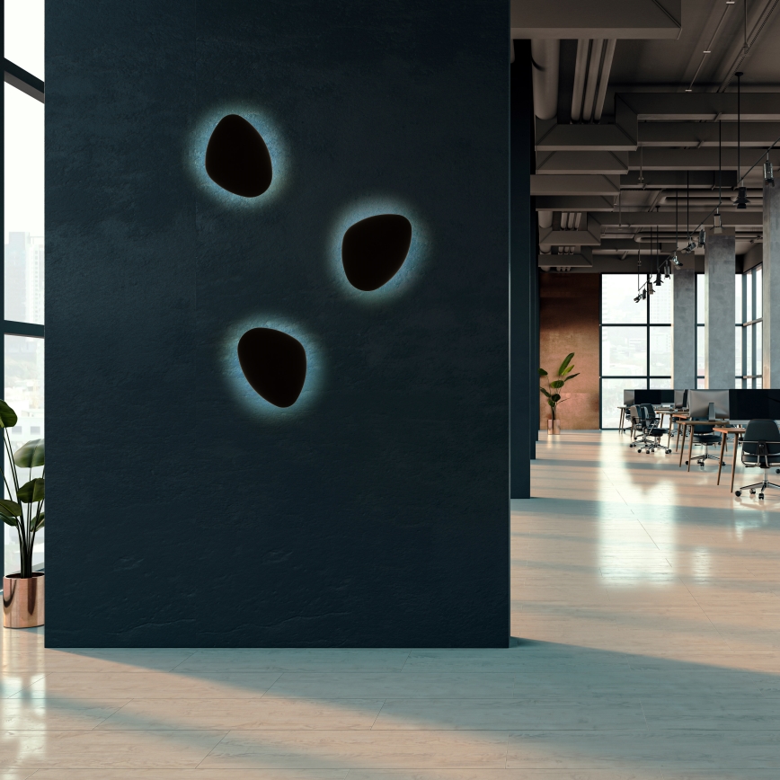 Настінний світильник STONE 3xG9/8W/230V 37x49 см чорний