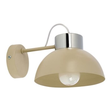 Настінний світильник TEDI 1xE27/60W/230V бежевий/глянцевий хром