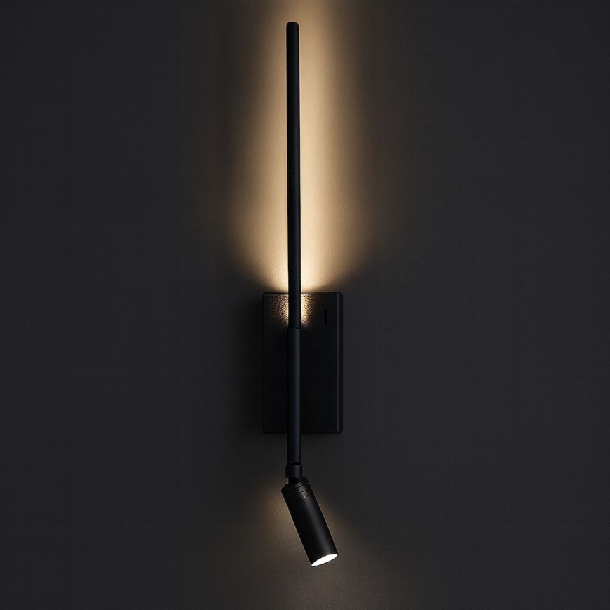 Настінний світильник TORCH LED 6 Вт/230 В + LED 3 Вт, чорний