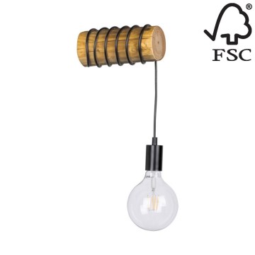 Настінний світильник TRABO 1xE27/25W/230V сосна – сертифіковано FSC