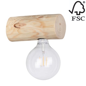 Настінний світильник TRABO 1xE27/25W/230V сосна – сертифіковано FSC