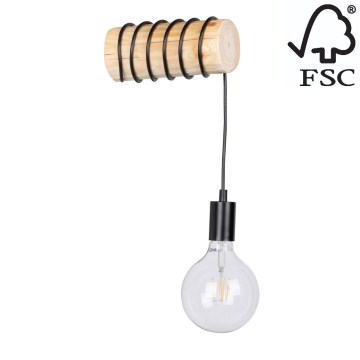Настінний світильник TRABO 1xE27/60W/230V сосна – сертифіковано FSC
