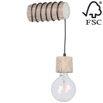 Настінний світильник TRABO 1xE27/60W/230V сосна – сертифіковано FSC
