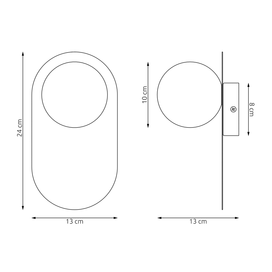 Настінний світильник VIVA 1xG9/8W/230V сірий
