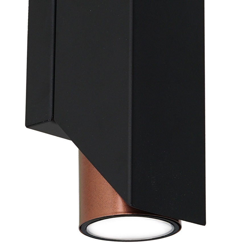 Настінний світильник WALL 2xGU10/8W/230V чорний/мідний