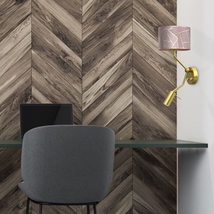 Настінний світильник ZIGGY 1xE27/40W/230V + 1xGU10/MR11/7W рожевий/золотий