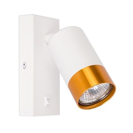 Настінний точковий світильник 1xGU10/35W/230V білий/золотий