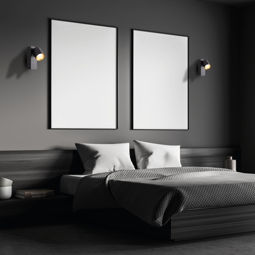 Настінний точковий світильник ANDY 1xGU10/8W/230V чорний/золотий