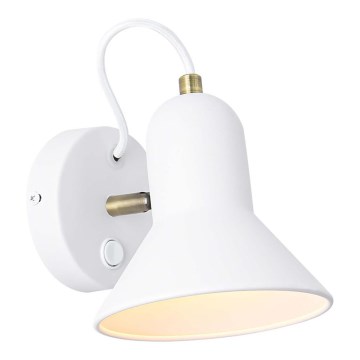 Настінний точковий світильник ASTAMA 1xE27/40W/230V білий/латунний
