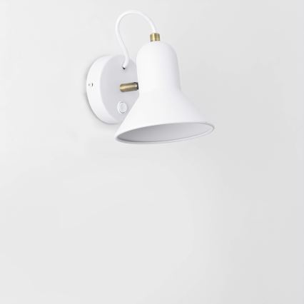 Настінний точковий світильник ASTAMA 1xE27/40W/230V білий/латунний