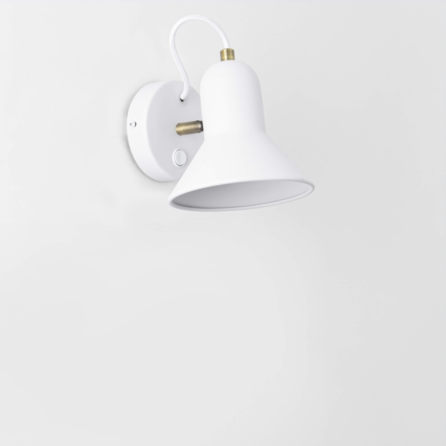 Настінний точковий світильник ASTAMA 1xE27/40W/230V білий/латунний