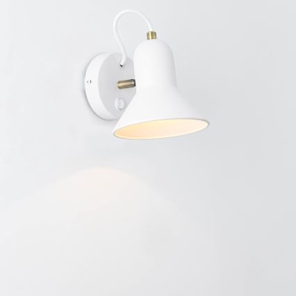 Настінний точковий світильник ASTAMA 1xE27/40W/230V білий/латунний