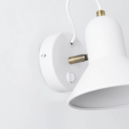 Настінний точковий світильник ASTAMA 1xE27/40W/230V білий/латунний