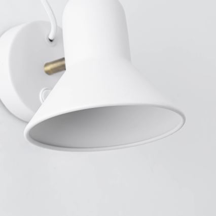 Настінний точковий світильник ASTAMA 1xE27/40W/230V білий/латунний