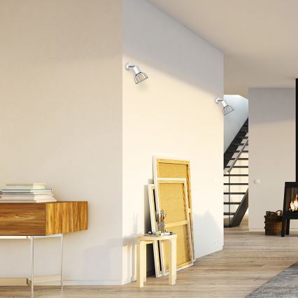 Настінний точковий світильник DANTE 1xGU10/25W/230V білий/бискучий хром