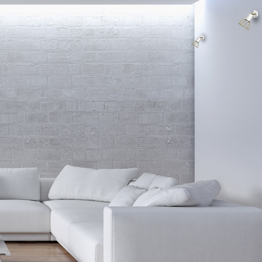 Настінний точковий світильник DANTE 1xGU10/25W/230V білий/золотий