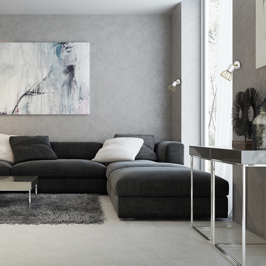 Настінний точковий світильник DANTE 1xGU10/25W/230V білий/золотий