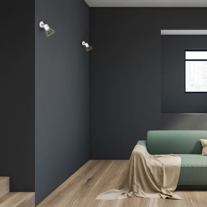 Настінний точковий світильник DANTE 1xGU10/25W/230V білий/золотий