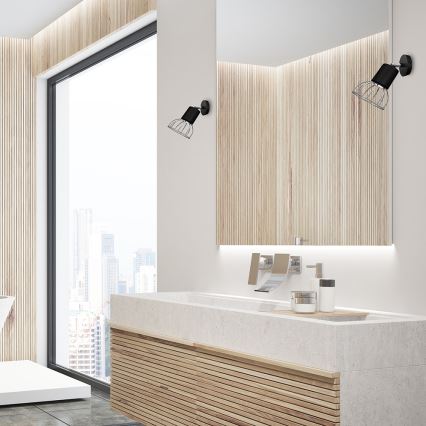 Настінний точковий світильник DANTE 1xGU10/25W/230V чорний/блискучий хром