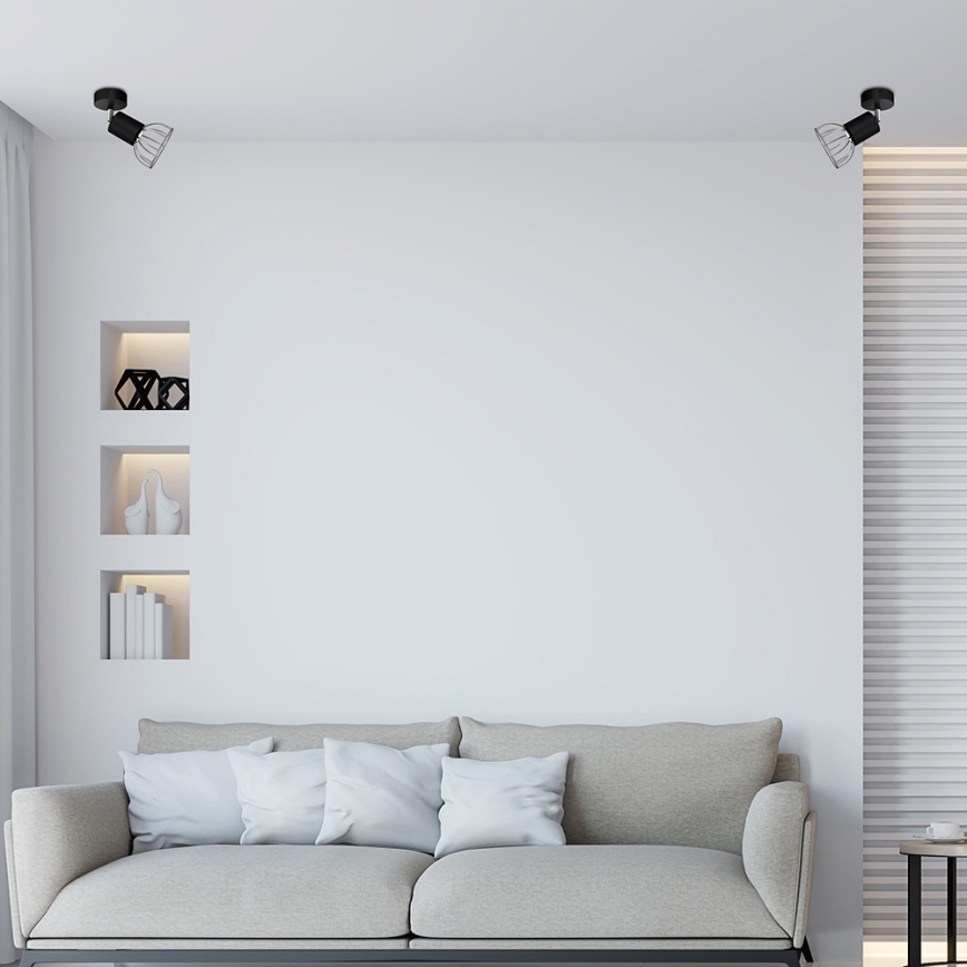 Настінний точковий світильник DANTE 1xGU10/25W/230V чорний/блискучий хром