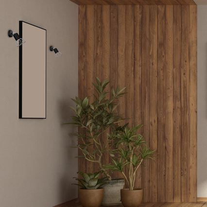 Настінний точковий світильник DANTE 1xGU10/25W/230V чорний/блискучий хром