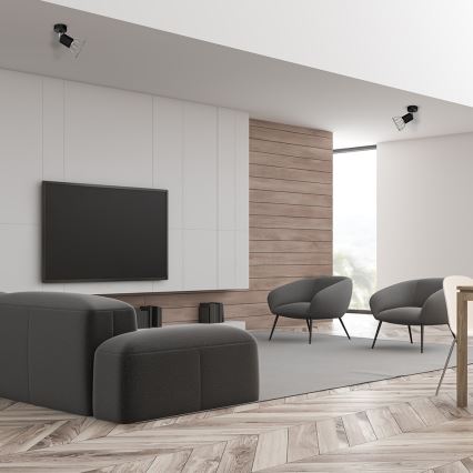 Настінний точковий світильник DANTE 1xGU10/25W/230V чорний/блискучий хром