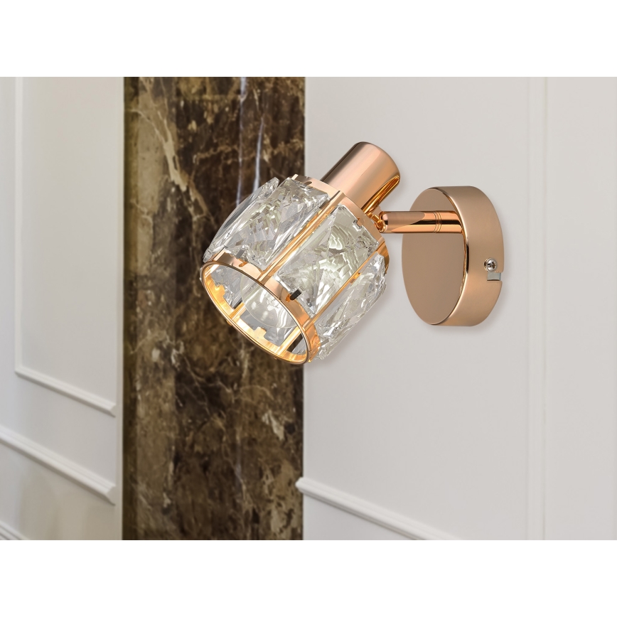 Настінний точковий світильник DUBAI 1xE14/40W/230V рожевий золотистий