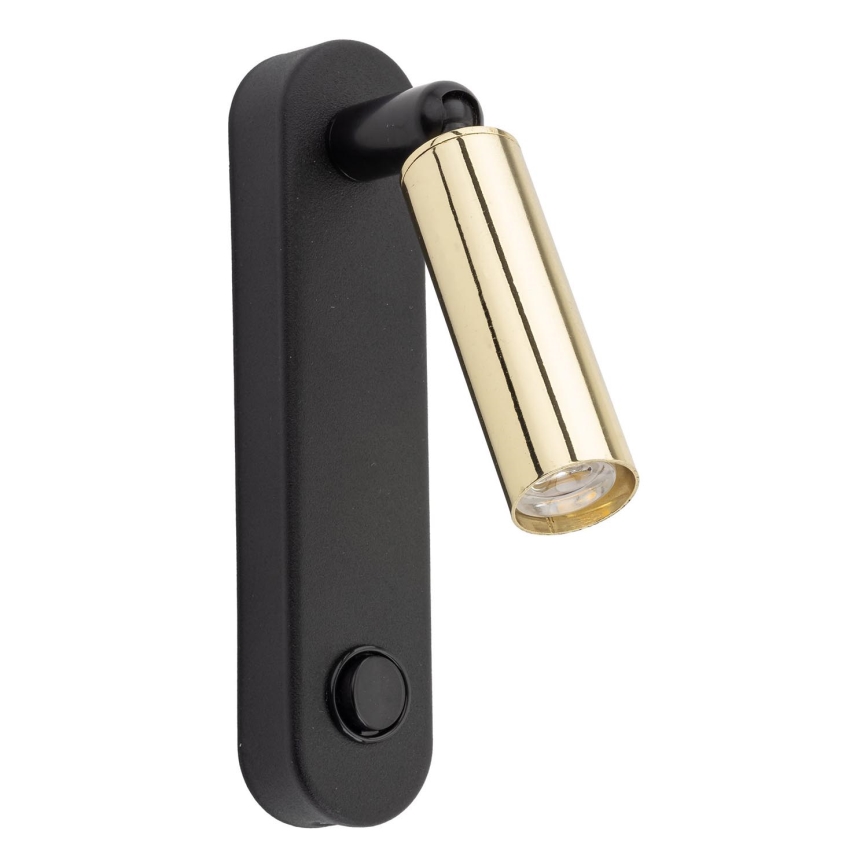 Настінний точковий світильник ENZO 1xG9/8W/230V чорний/золотий