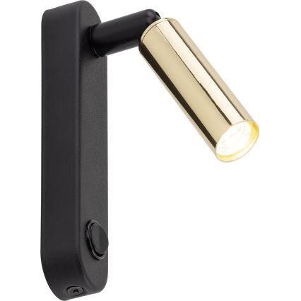 Настінний точковий світильник ENZO 1xG9/8W/230V чорний/золотий