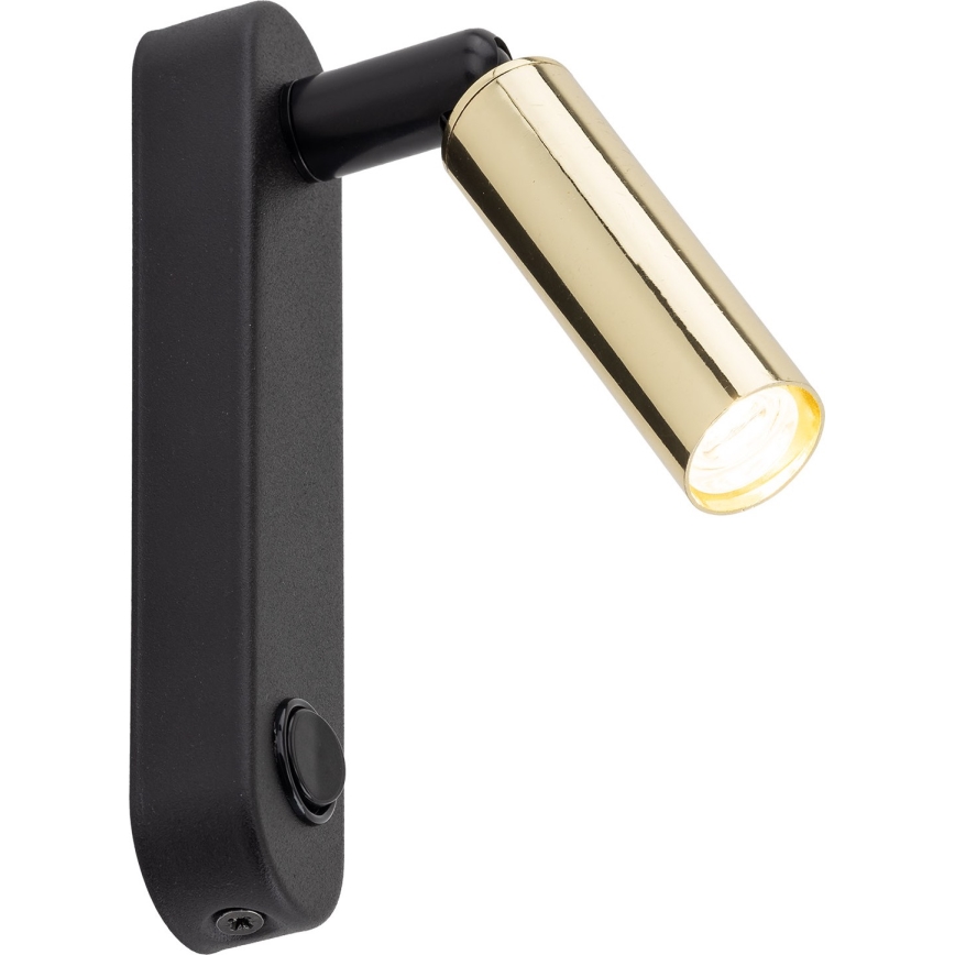 Настінний точковий світильник ENZO 1xG9/8W/230V чорний/золотий