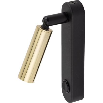 Настінний точковий світильник ENZO 1xG9/8W/230V чорний/золотий