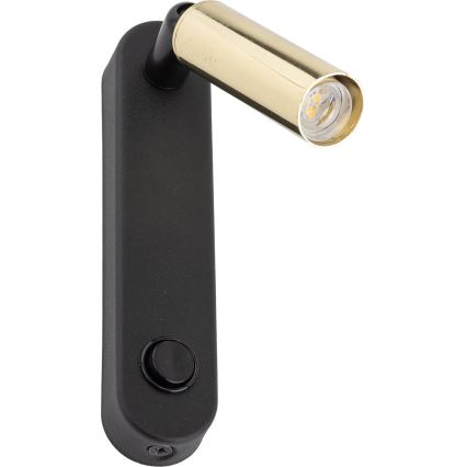 Настінний точковий світильник ENZO 1xG9/8W/230V чорний/золотий