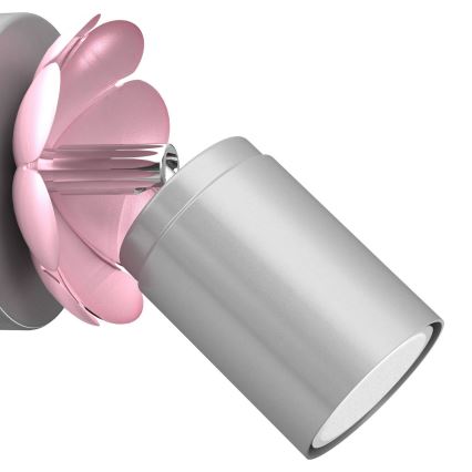 Настінний точковий світильник FLOWER 1xGU10/8W/230V матовий хром