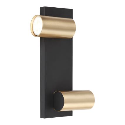 Настінний точковий світильник GENESIS 2xGU10/8W/230V чорний