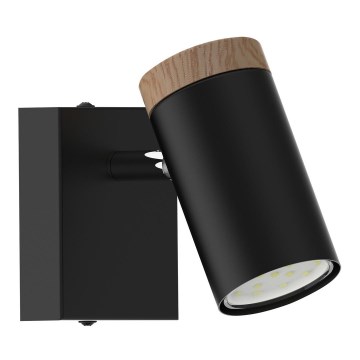 Настінний точковий світильник LAGOS 1xGU10/15W/230V чорний/коричневий