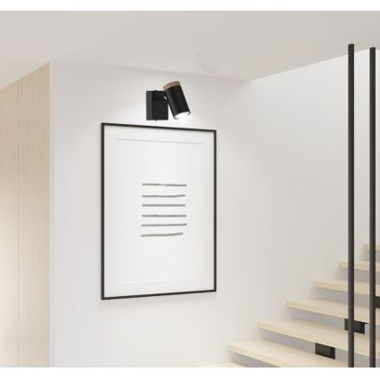 Настінний точковий світильник LAGOS 1xGU10/15W/230V чорний/коричневий