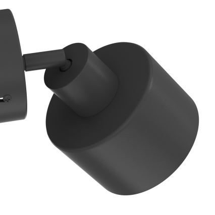 Настінний точковий світильник PARKLA 1xE27/15W/230V чорний