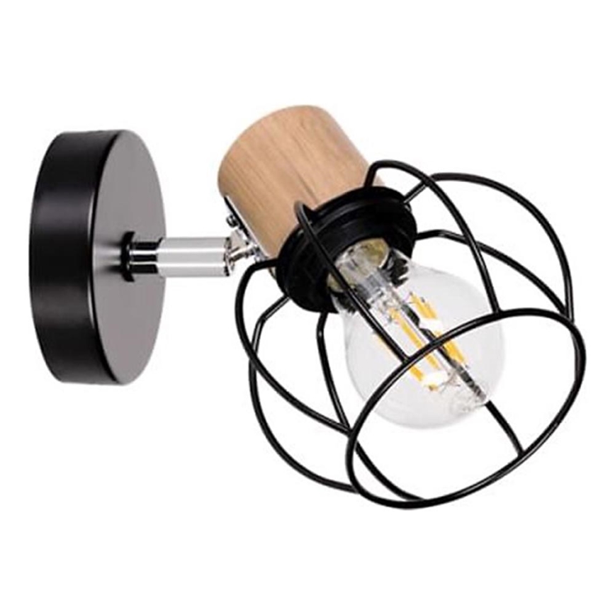 Настінний точковий світильник PHIPHI 1xE27/60W/230V дуб