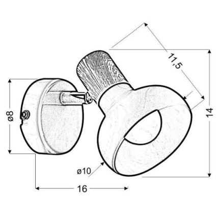 Настінний точковий світильник PUERTO 1xE14/40W/230V
