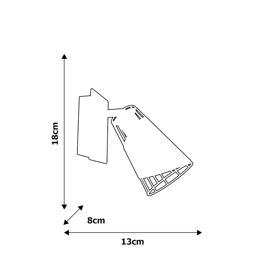 Настінний точковий світильник RICK 1xE14/40W/230V
