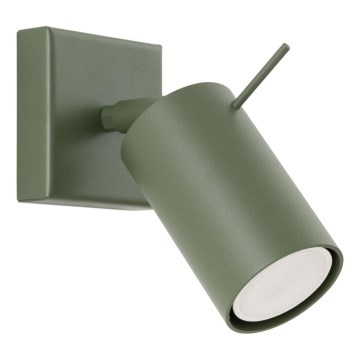 Настінний точковий світильник RING 1xGU10/10W/230V зелений