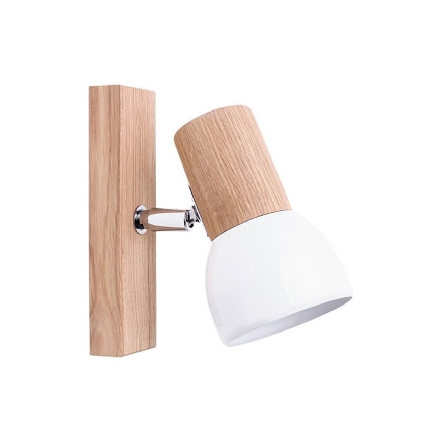 Настінний точковий світильник SVENDA 1xE27/60W/230V дуб