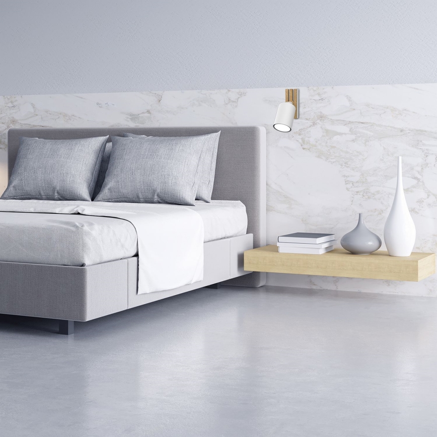 Настінний точковий світильник TERRA 1xGU10/8W/230V білий/дуб