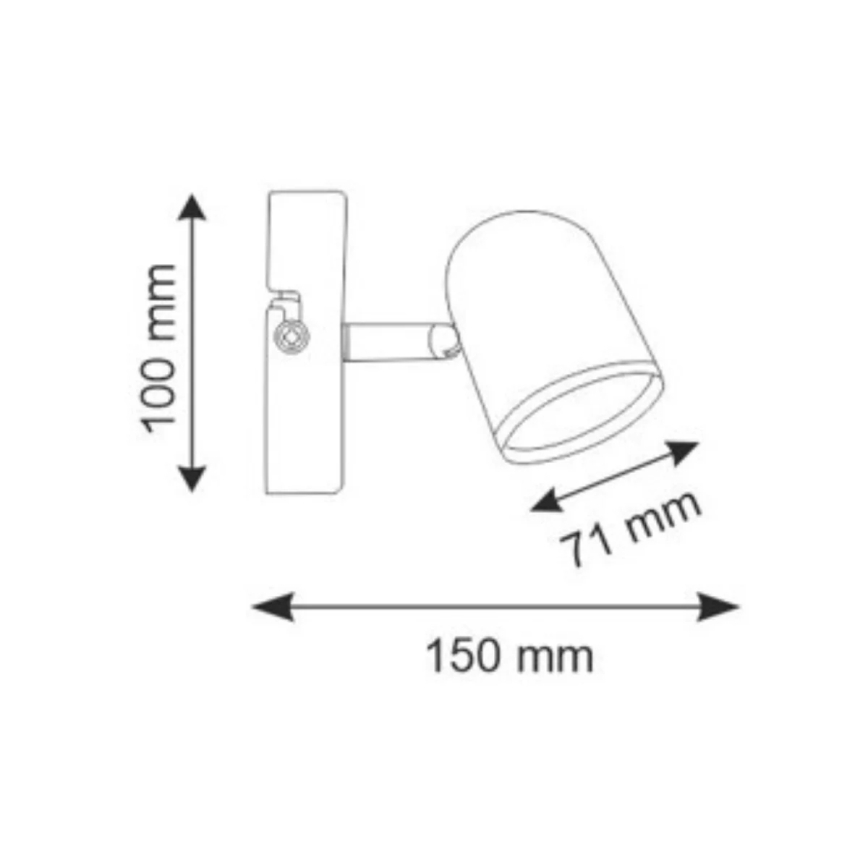 Настінний точковий LED світильник RAWI LED/4,2W/230V чорний